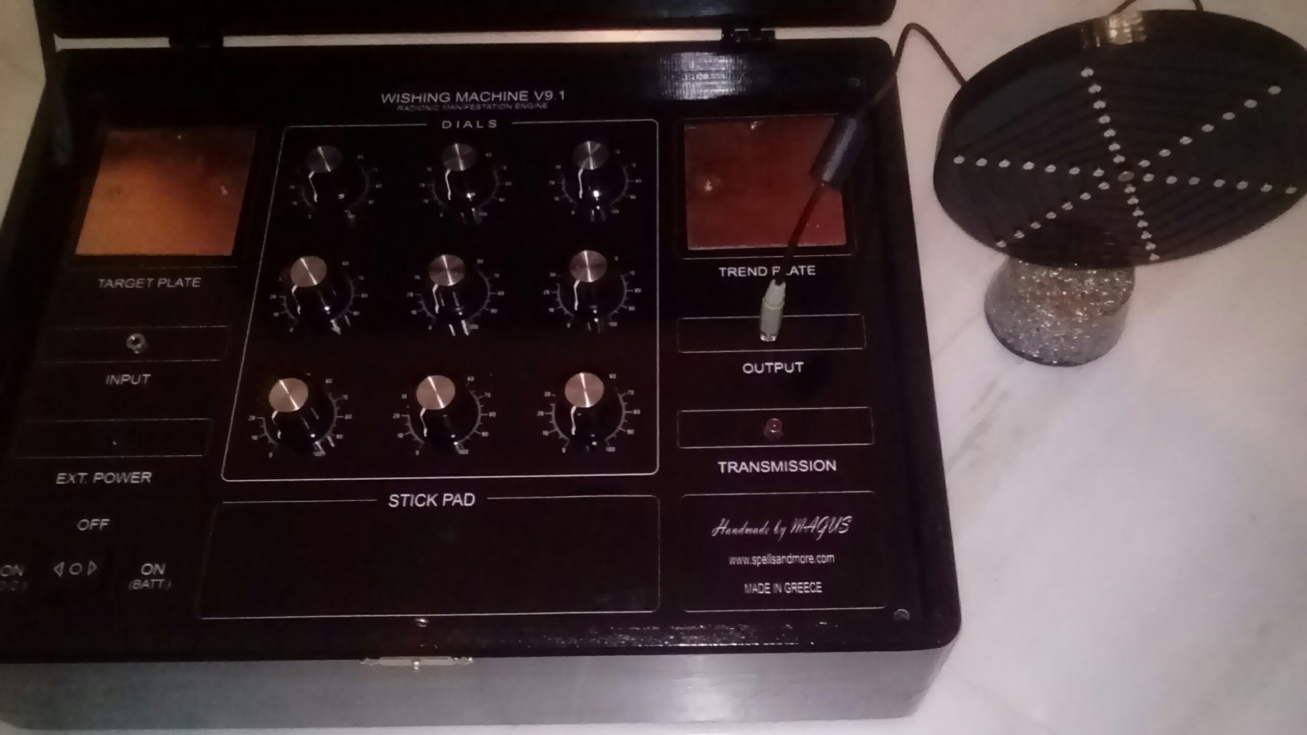 Custom 9-dial radionics machine